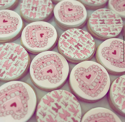 Cakes & Bows Valentines Icing Sheet Cupcake Toppers