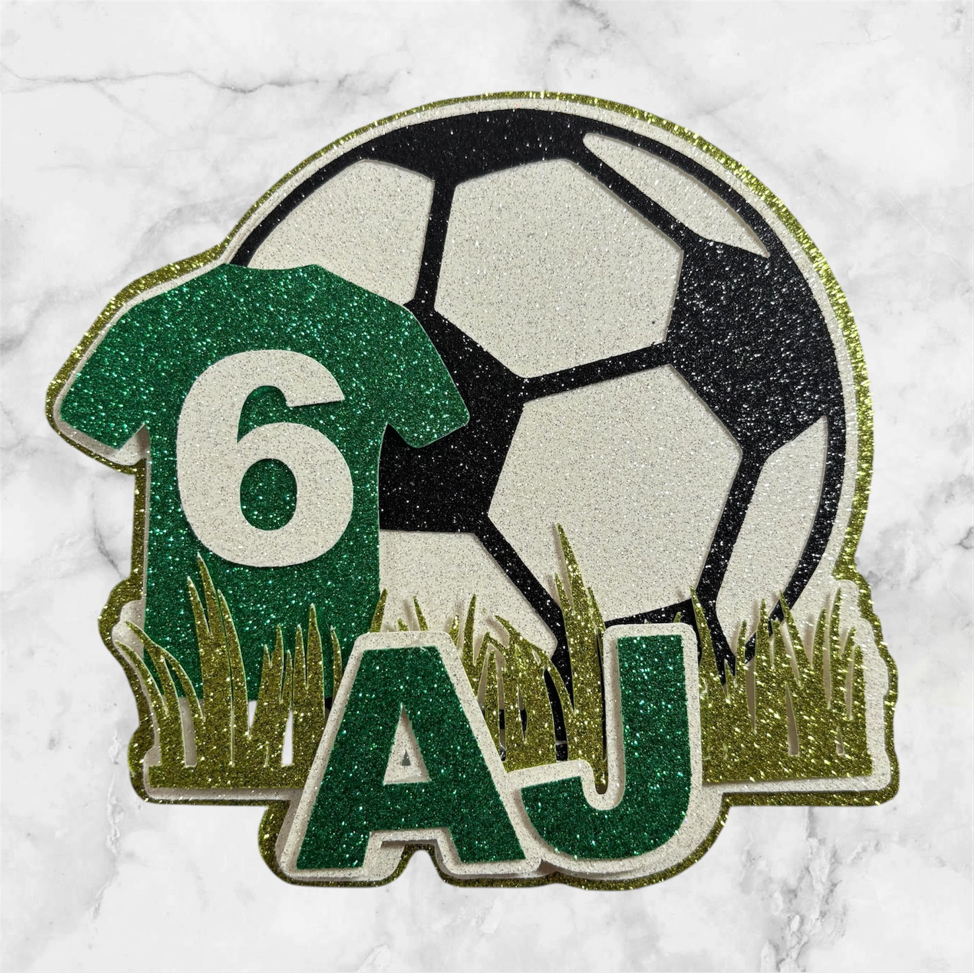 Football #2 Glitter Card Cake Topper – Cake Toppers by Chloe