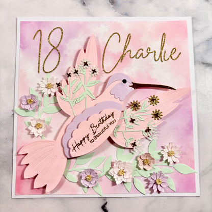 Floral Hummingbird Card