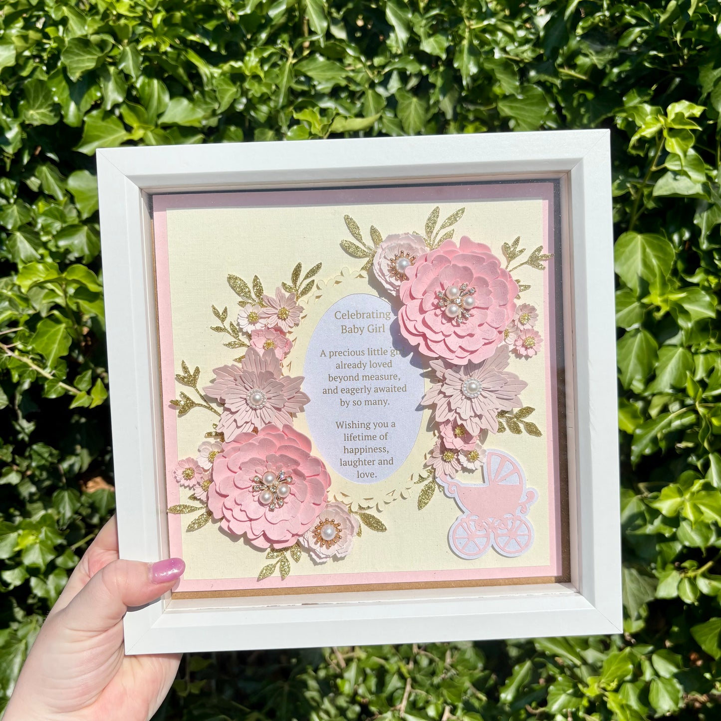 Frameable Floral Baby Card