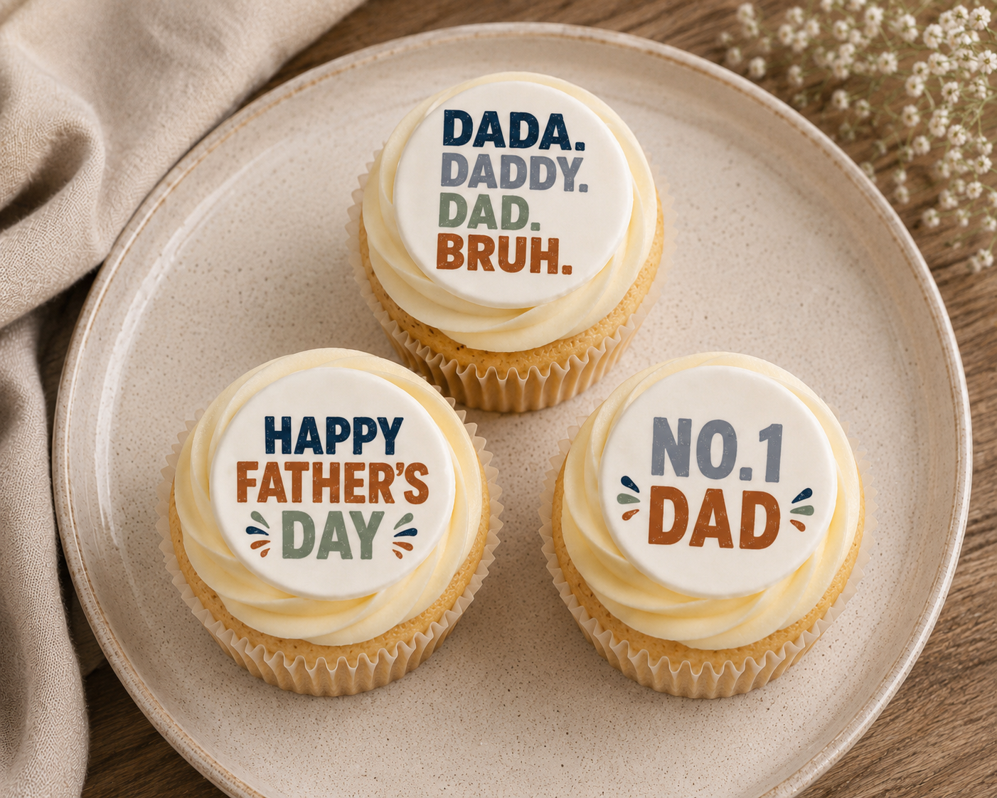 Bruh Father’s Day Icing Sheet Cupcake Toppers