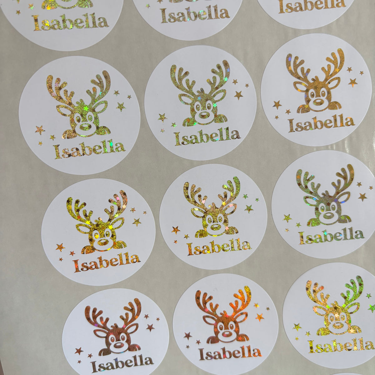 Personalised Christmas Gift Foil Stickers