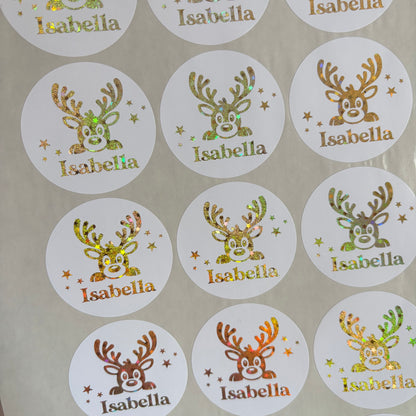 Personalised Christmas Gift Foil Stickers