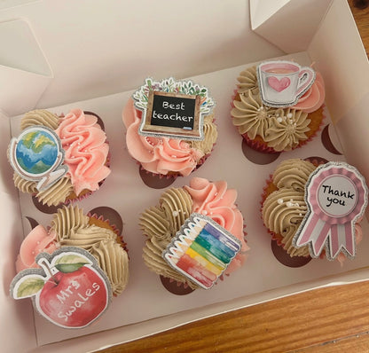 Teacher Appreciation Cupcake Topper Set