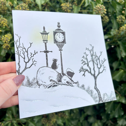 Hand Stamped Christmas Card 2025 #3