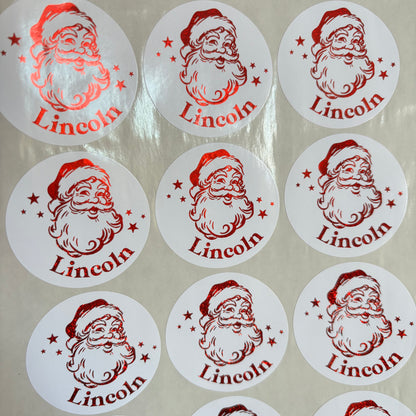 Personalised Christmas Gift Foil Stickers