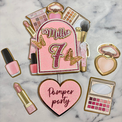 Pamper Party Make Up #2 Card Cake Topper