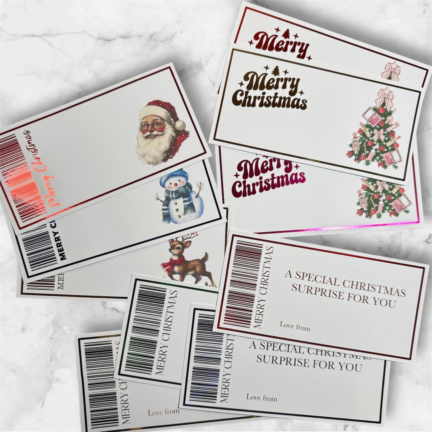 Generic Christmas Foil Gift Ticket