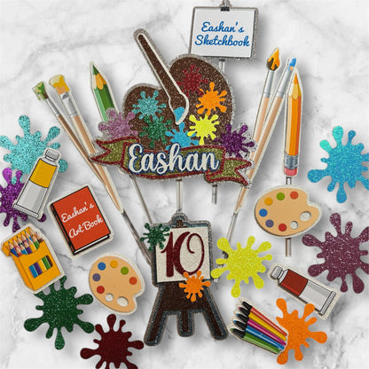 Paint Artist Cake Topper Mega Set