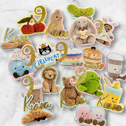 Jelly Cat Card Cupcake Topper Set