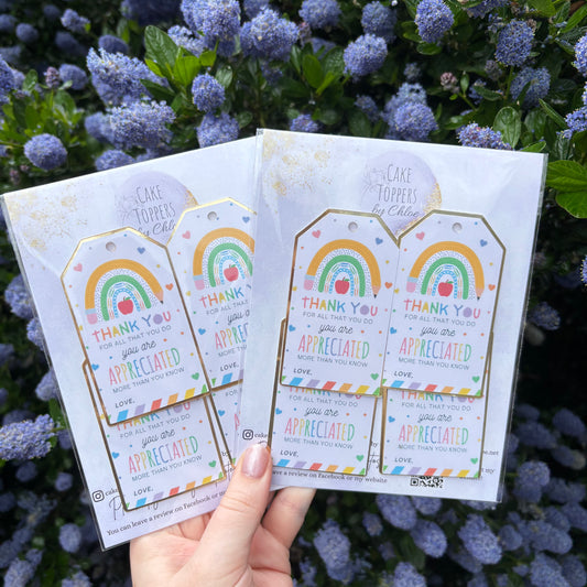 Teacher Thank You Gift Tags