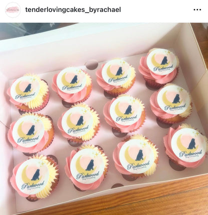 Logo Cupcake Toppers Icing Sheets / Wafer Card