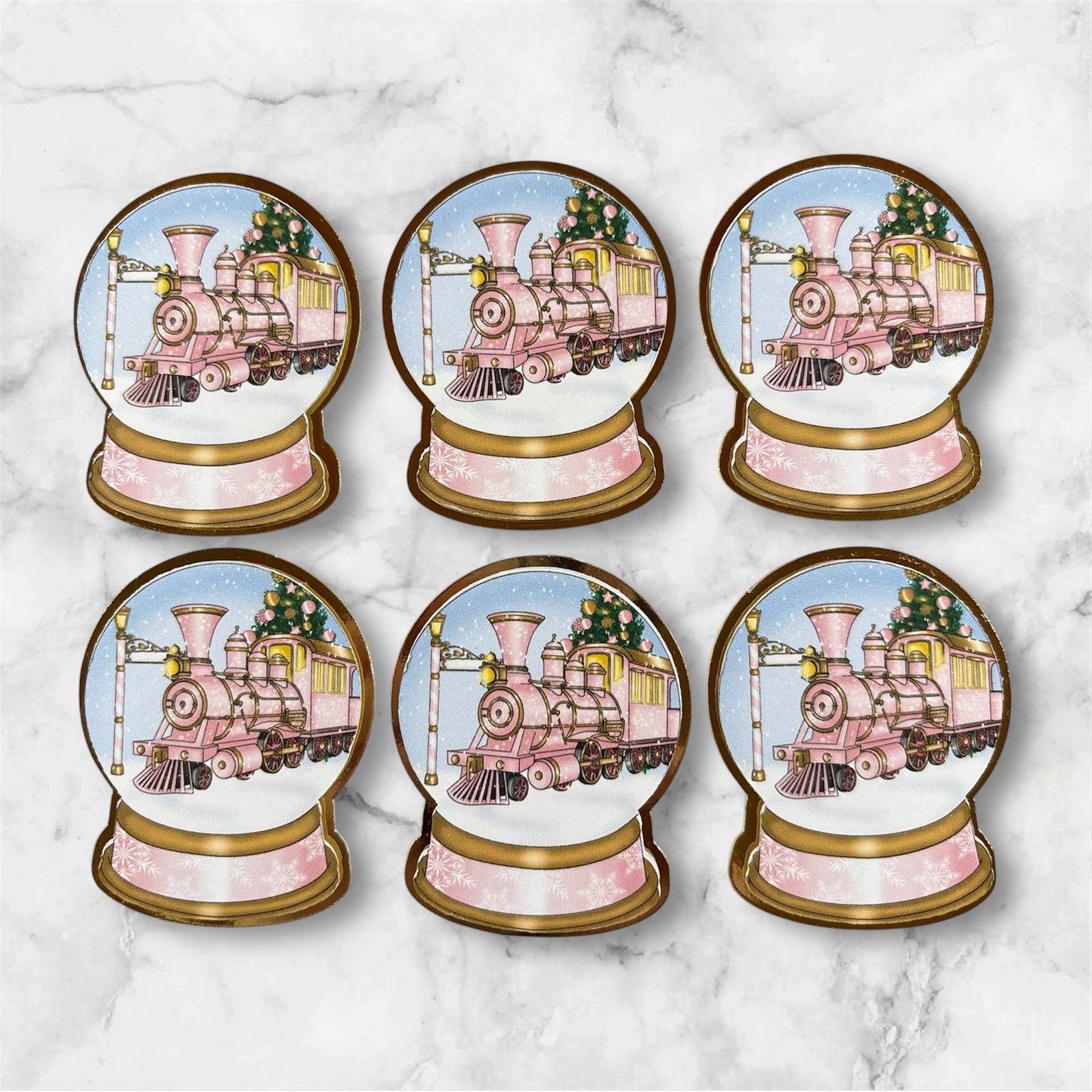 Express Train Card Cupcake Toppers