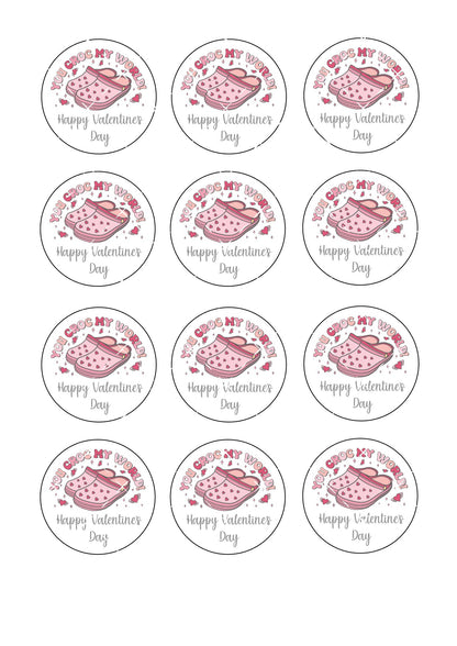 You croc my world Icing Sheet Cupcake Toppers