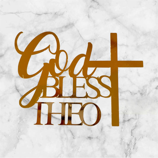 God Bless Cake Topper