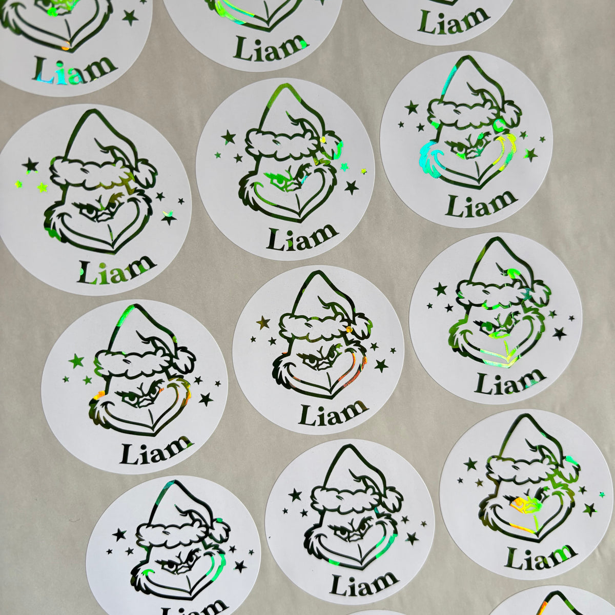 Personalised Christmas Gift Foil Stickers