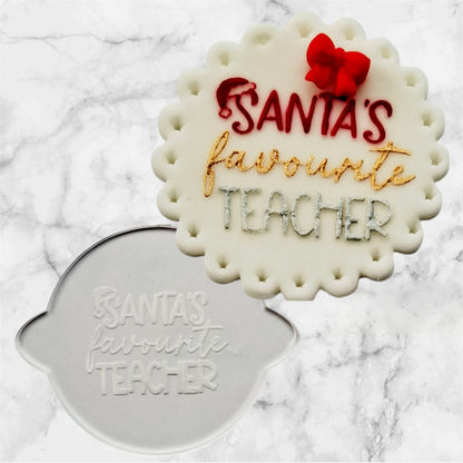 Santa’s Favourite Teacher Debosser Stamp