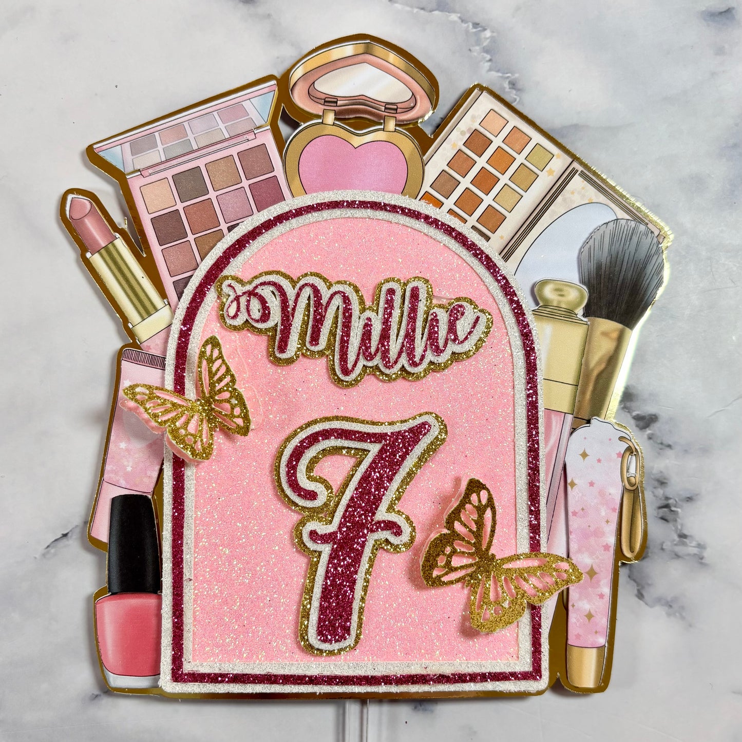 Pamper Party Make Up #2 Card Cake Topper