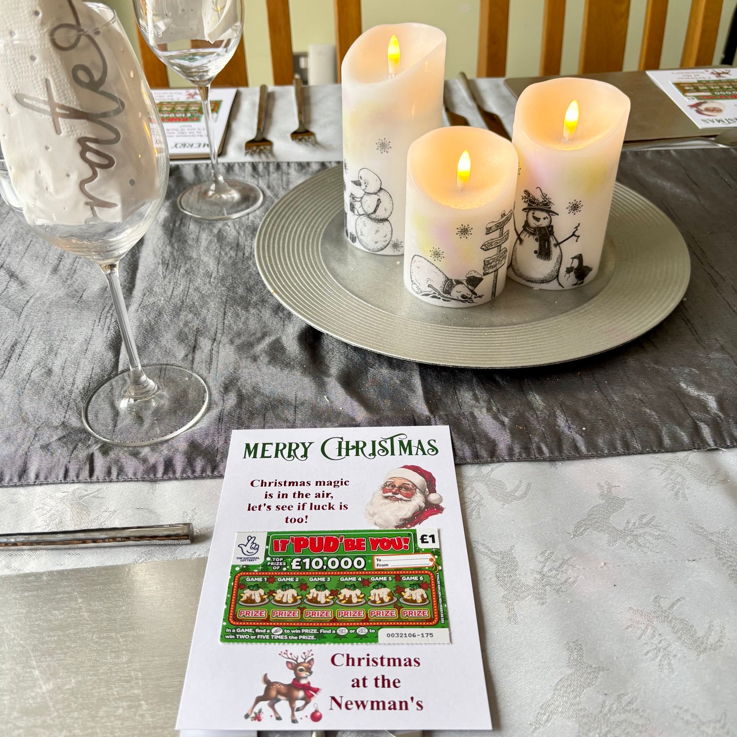 Personalised Christmas Scratch Card Holders
