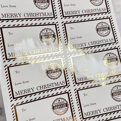 Foil Christmas Gift Stickers