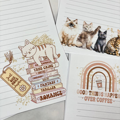 Cats & Coffee Writing Paper Sets