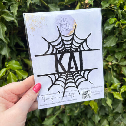 Personalised Spiderweb Charm