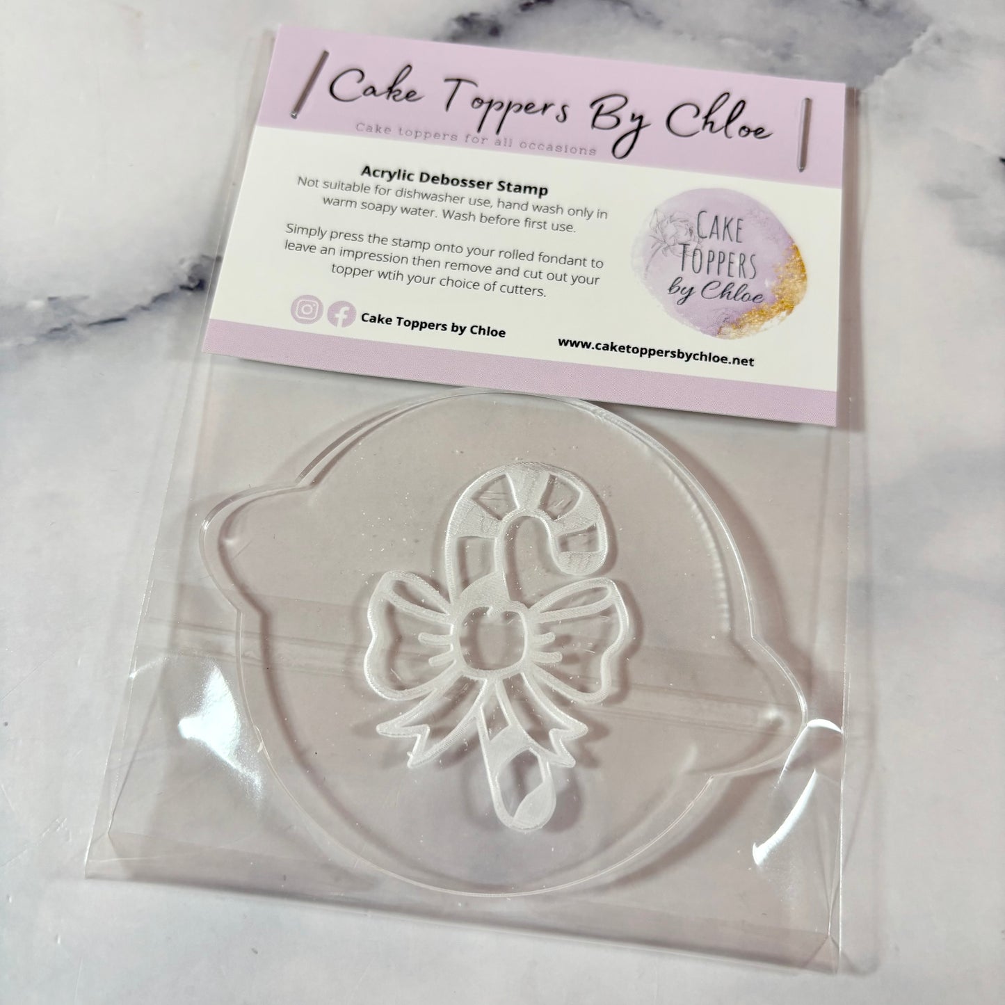 Candy Cane Debosser Stamp