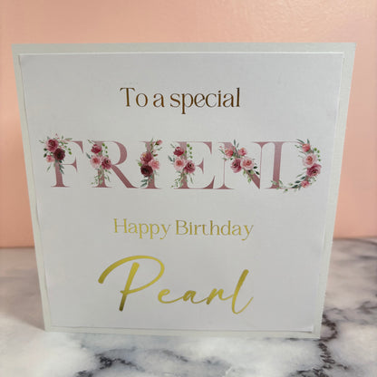 Special Friend #1 Birthday Foil Card