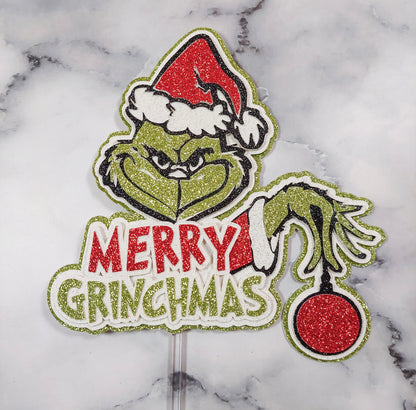 Grinch Card Cake Topper