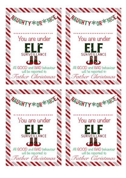 Large Elf Cupcake Toppers Icing Sheet