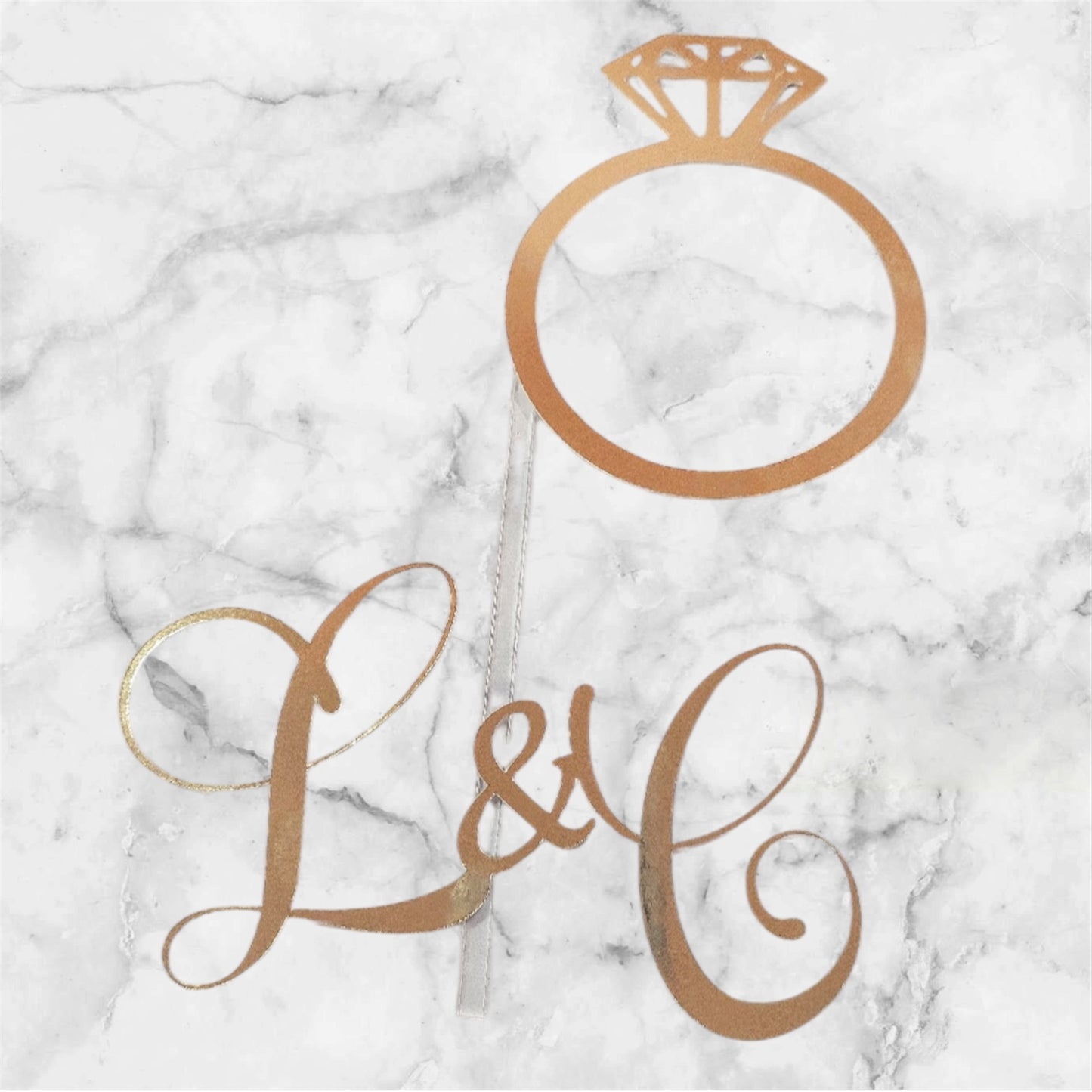 Engagement Cake Topper Set