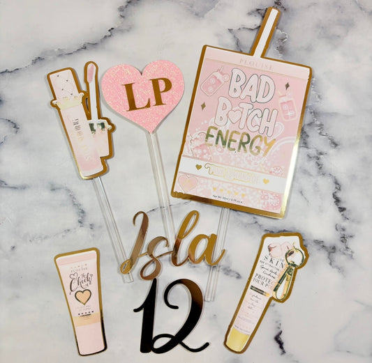 P Louise Card Cake Topper Set #4