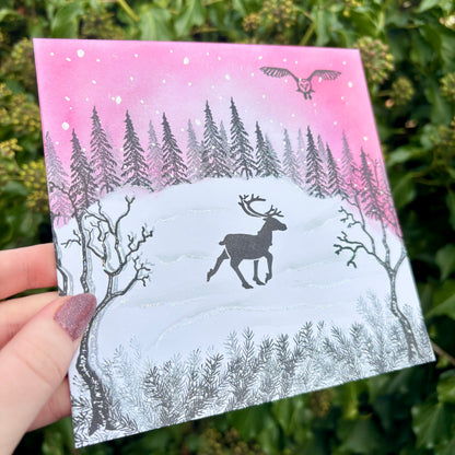 Hand Stamped Christmas Card 2025 #2