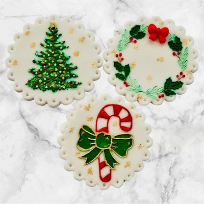 Christmas Wreath Debosser Stamp