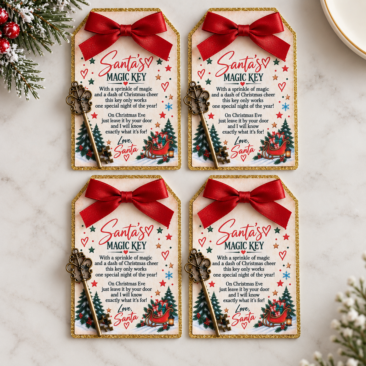 Santa’s Magic Key Gift Tag