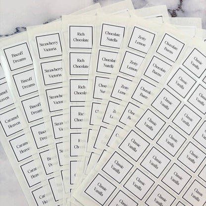 Square Flavour Stickers