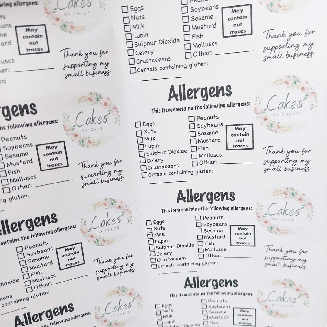 Allergen Stickers