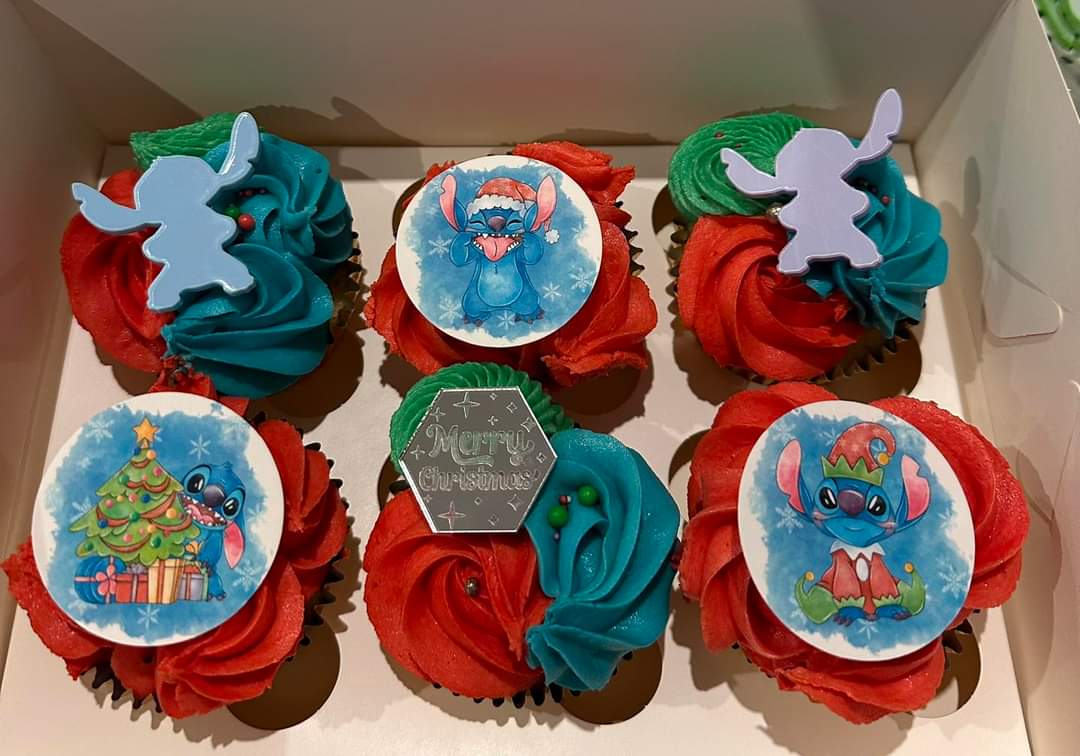 Stitchmas Icing Sheet Cupcake Toppers