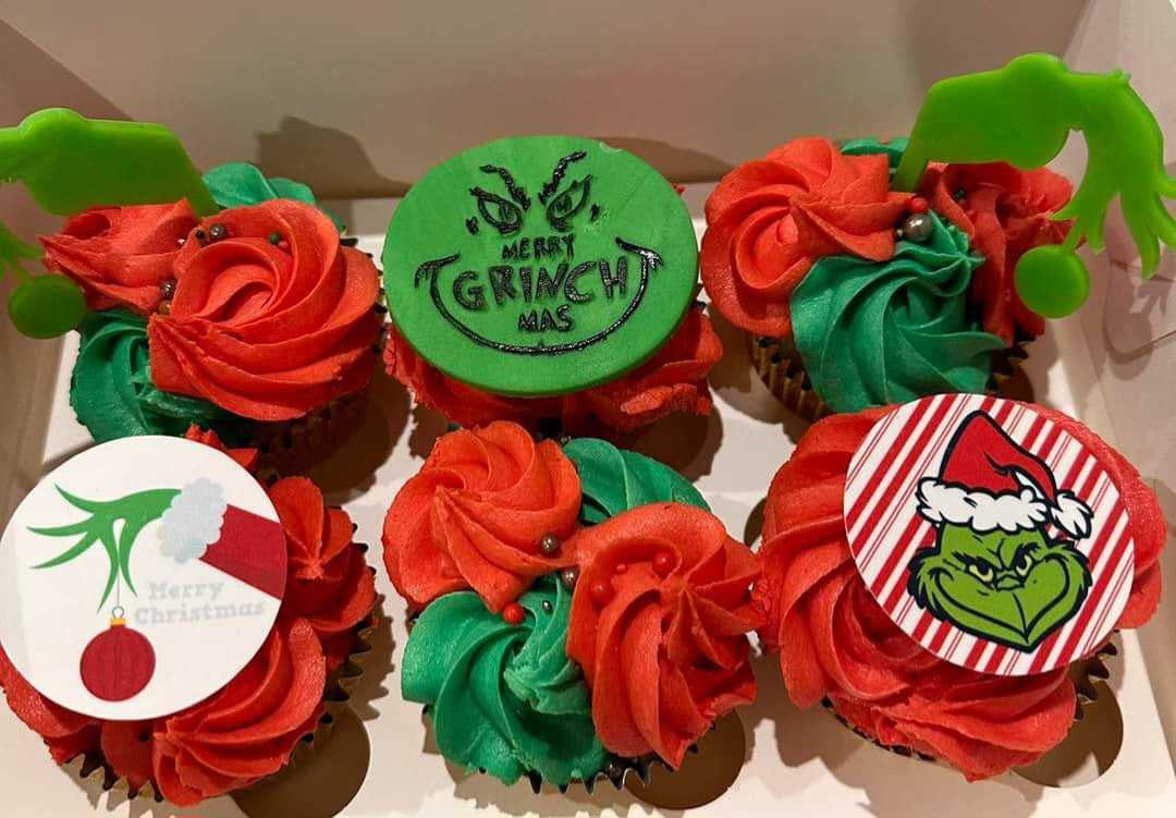 Grinch Icing Cupcake Toppers