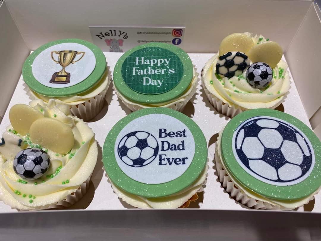 Football Father's Day Icing Sheet Cupcake Toppers