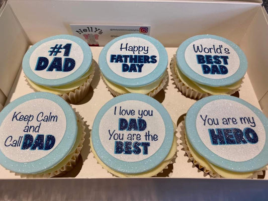 Happy Father's Day Quotes Icing Sheet Cupcake Toppers