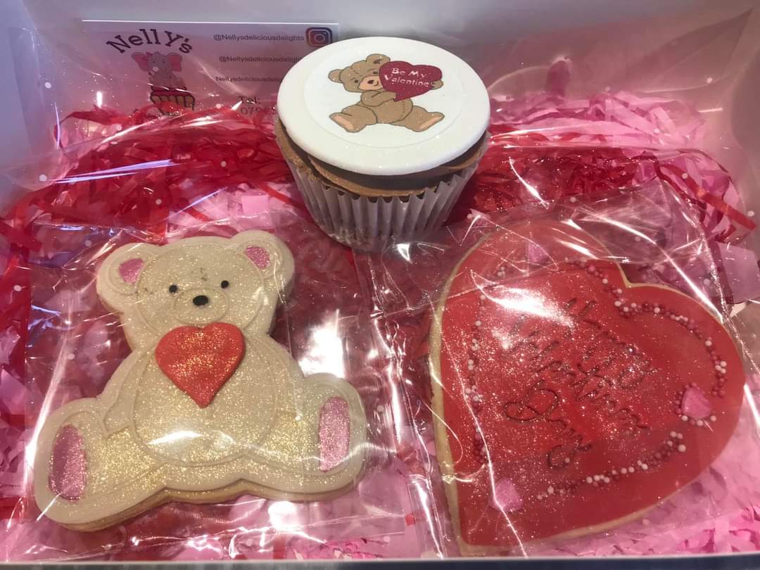 Teddy Bear Valentines Icing Sheet Cupcake Toppers