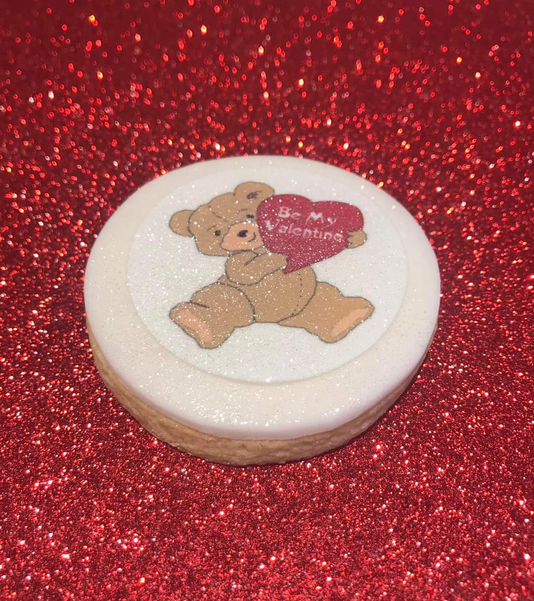 Teddy Bear Valentines Icing Sheet Cupcake Toppers