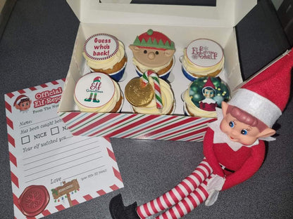 Elf on the shelf Cupcake Toppers Icing Sheet