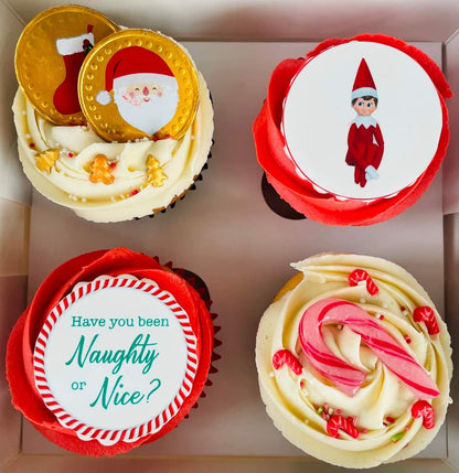 Have you been naughty or nice? Cupcake Toppers Icing Sheet