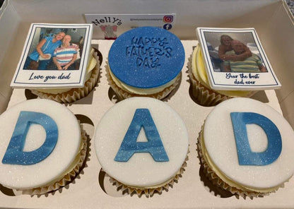 Father's Day Polaroid Cupcake Toppers Icing Sheet