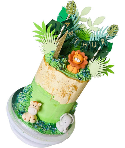 Jungle Banner Cake Topper & Number Topper