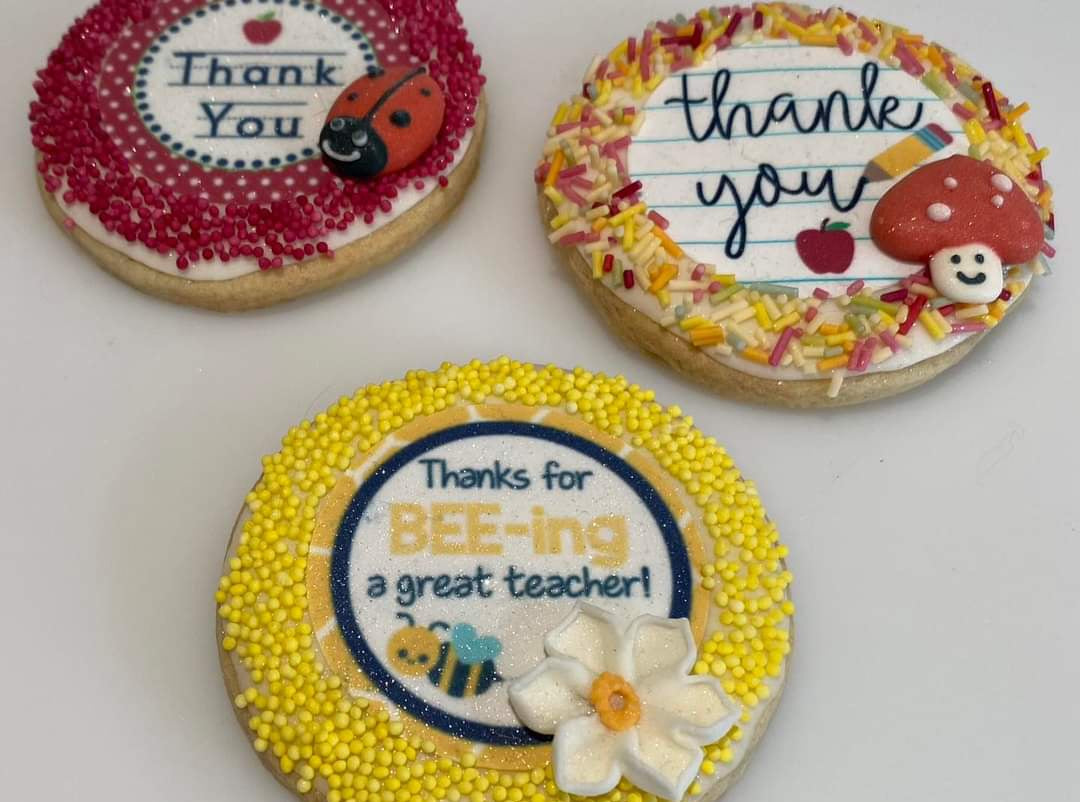 Thank You School Icing Sheet Cupcake Toppers