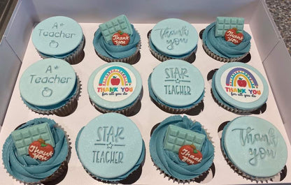 Thank you for all you do Teacher Icing Sheet Cupcake Toppers