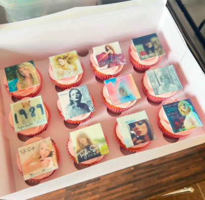 Taylor Swift Icing Sheet Cupcake Toppers